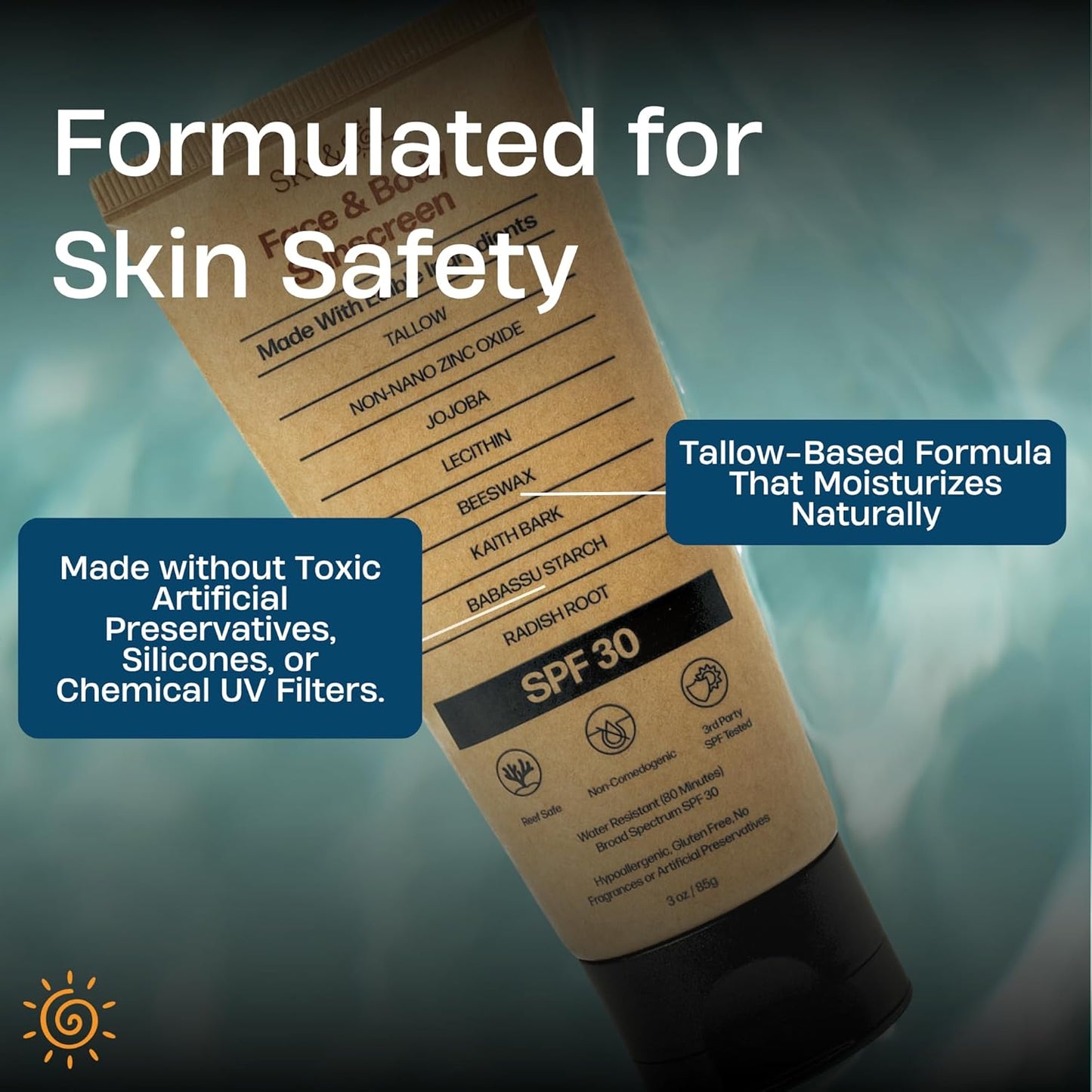 Sky and Sol Natural Mineral Sunscreen SPF 30